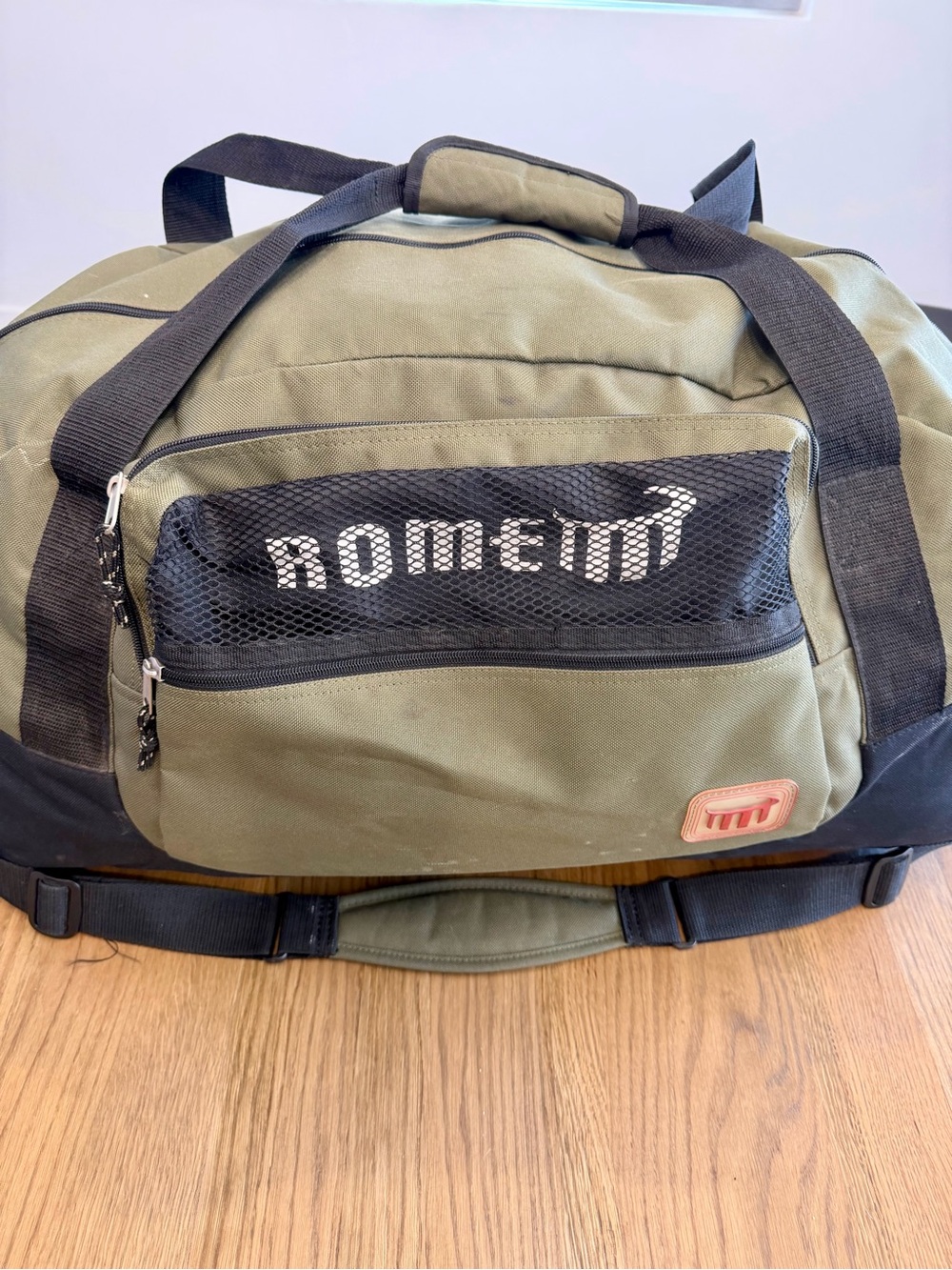 Rome Large Canvas Duffel Bag Travel Gym Weekender Carry On Green Black 26"
